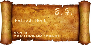 Bodisch Hont névjegykártya